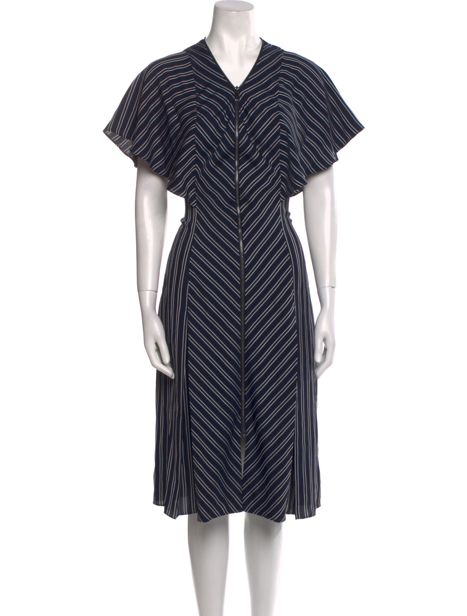 Ted Baker Striped Midi Length Dress