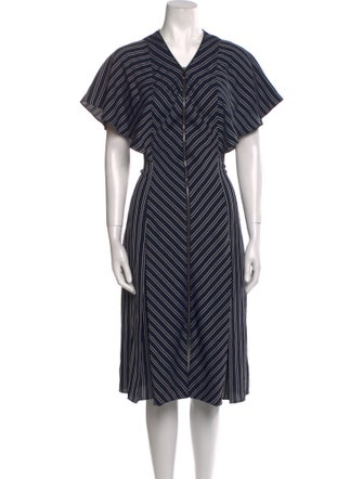 Ted Baker Striped Midi Length Dress