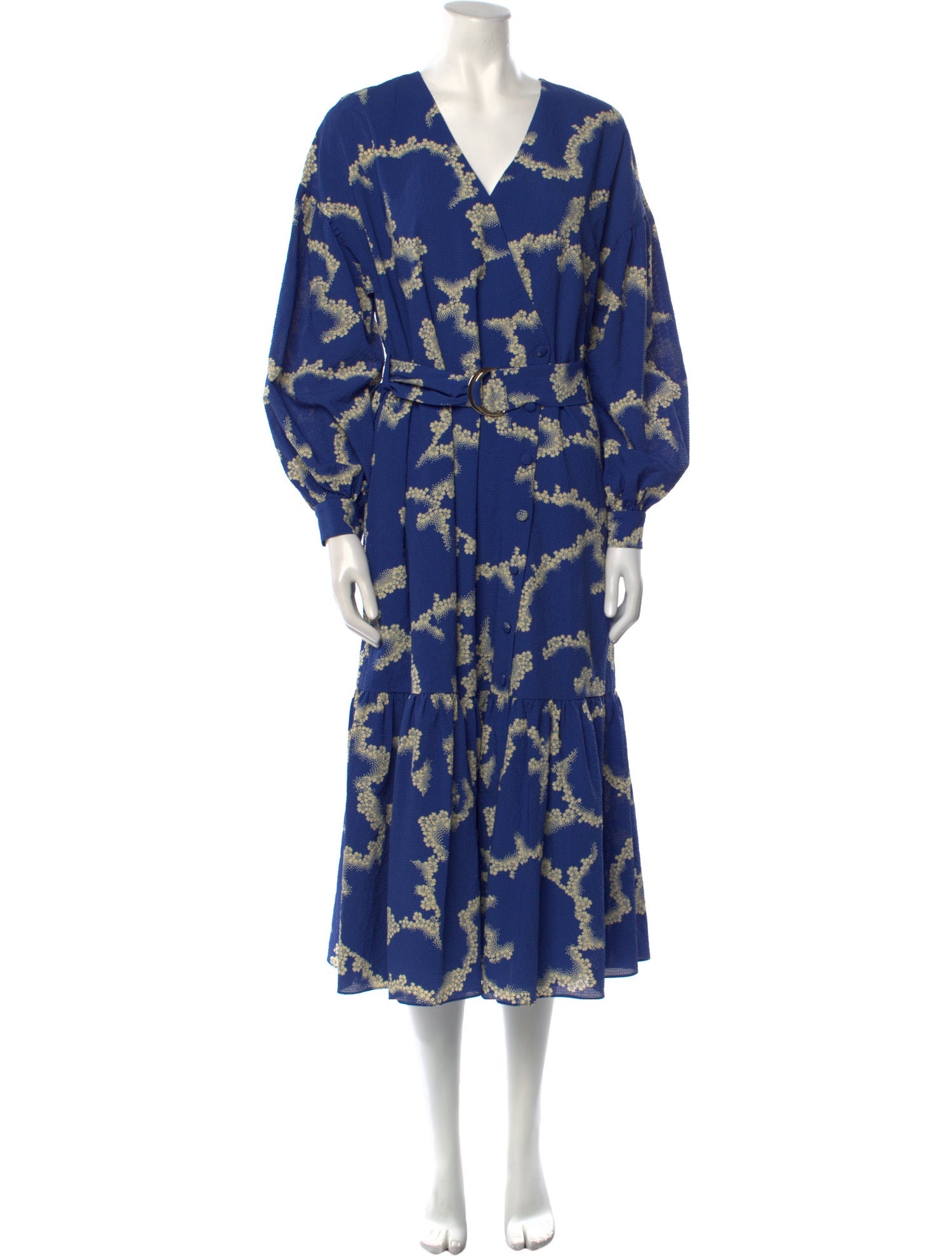 Ted Baker Floral Print Midi Length Dress