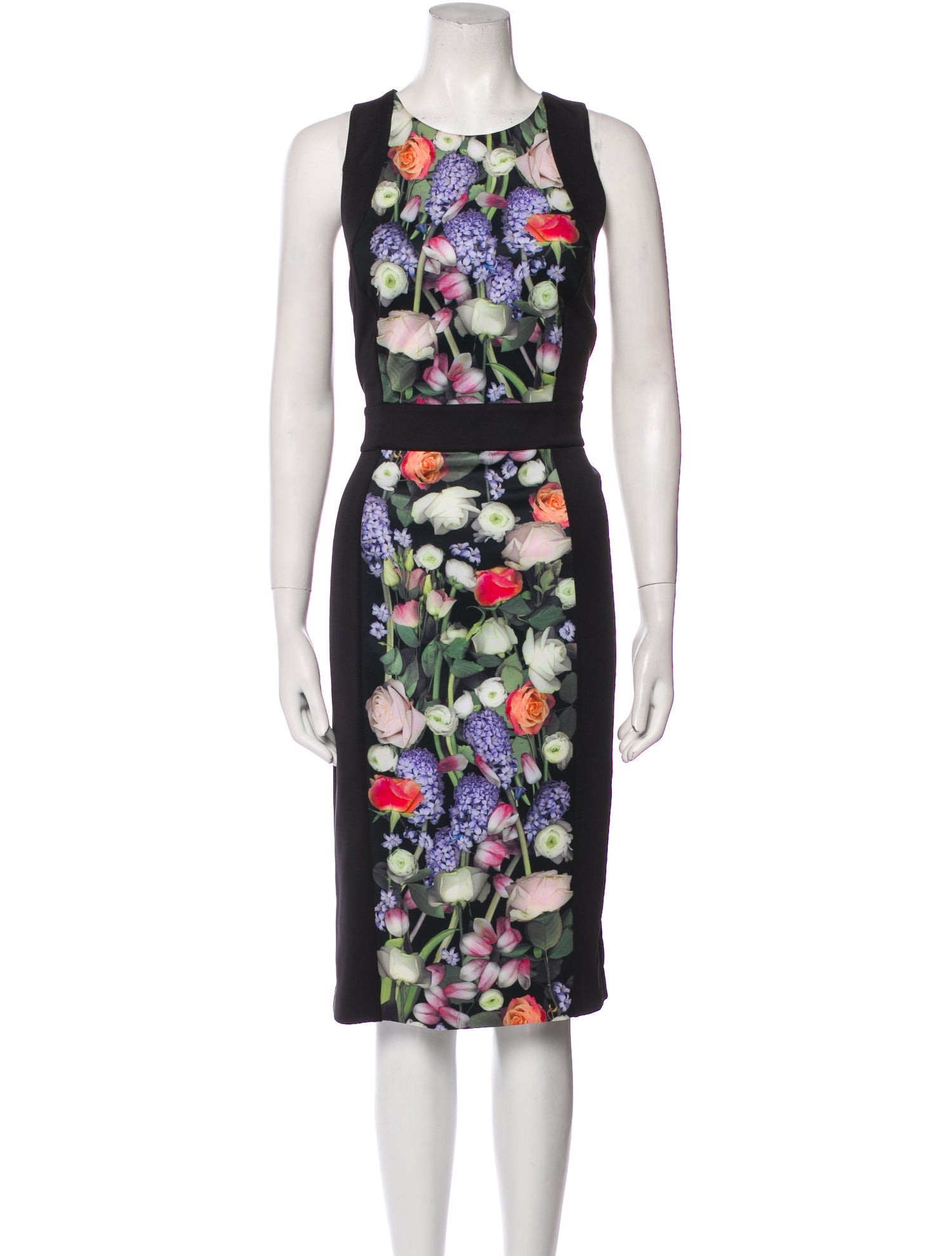 Ted Baker Floral Print Midi Length Dress