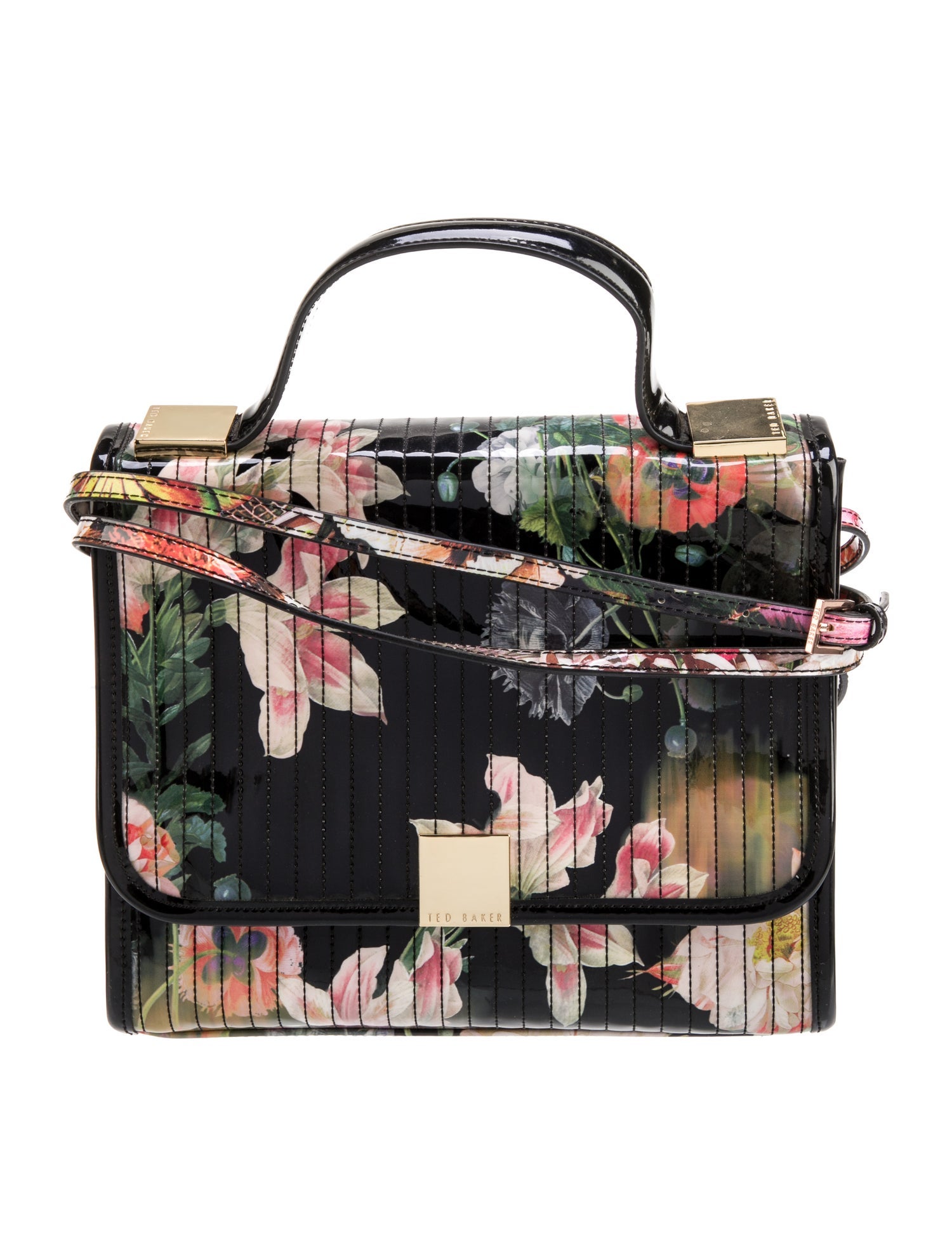 Ted Baker Patent Leather Top Handle Bag
