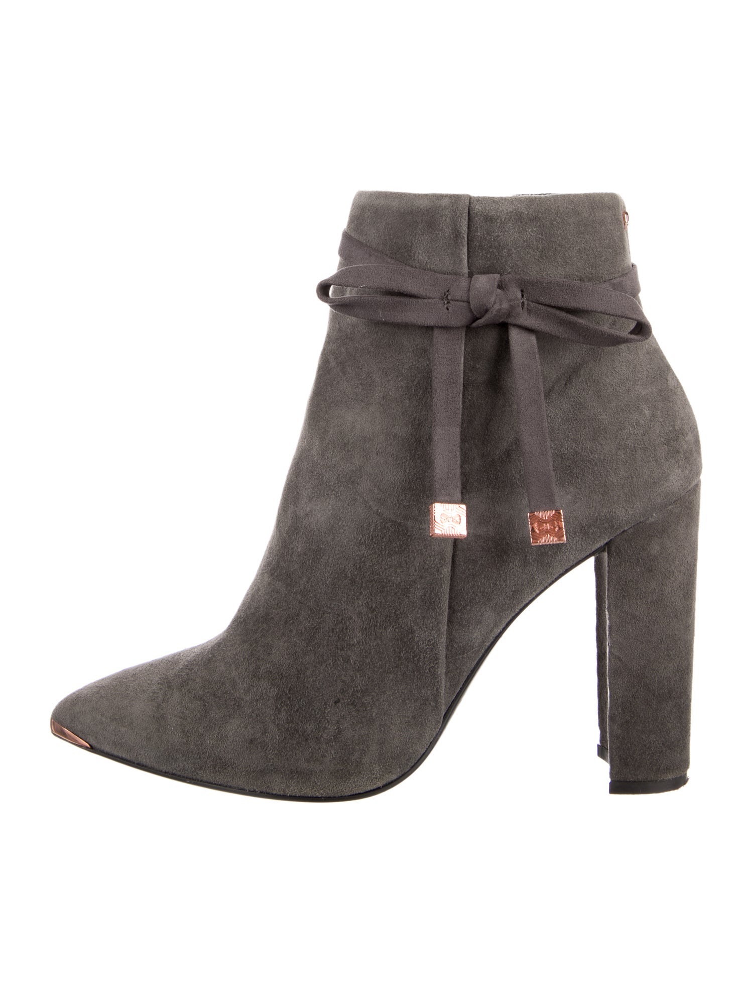 Ted Baker Suede Bow Accents Boots