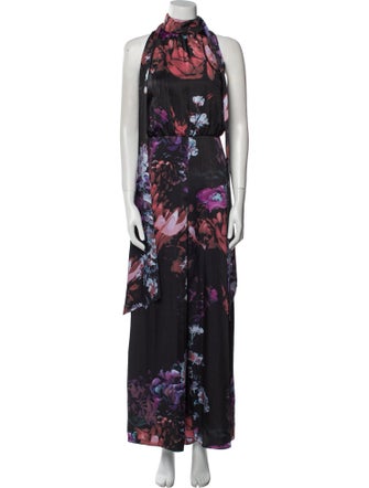 Ted Baker Printed Mock Neck Jumpsuit