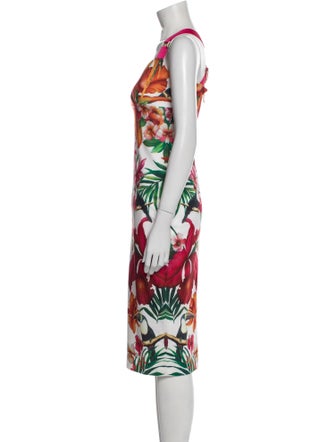 Ted Baker Floral Print Midi Length Dress