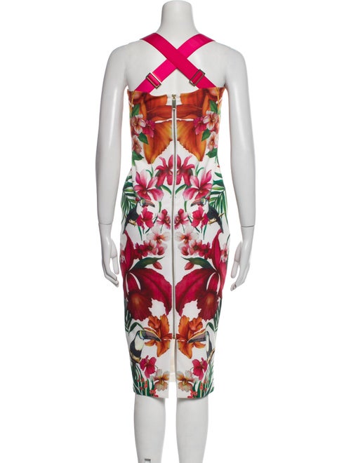 Ted Baker Floral Print Midi Length Dress