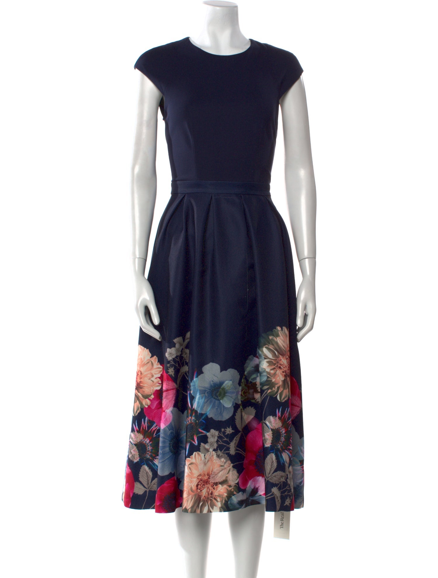 Ted Baker Floral Print Midi Length Dress