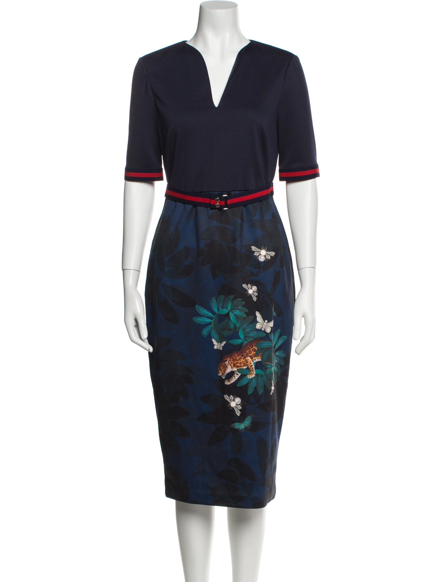 Ted Baker Printed Midi Length Dress