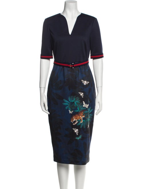 Ted Baker Printed Midi Length Dress