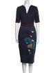Ted Baker Printed Midi Length Dress