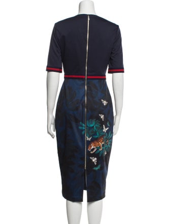 Ted Baker Printed Midi Length Dress