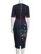 Ted Baker Printed Midi Length Dress