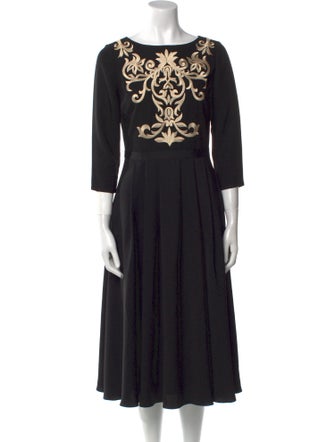 Ted Baker Bateau Neckline Midi Length Dress