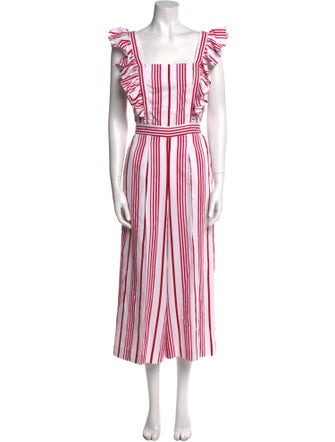 Ted Baker Striped Square Neckline Jumpsuit