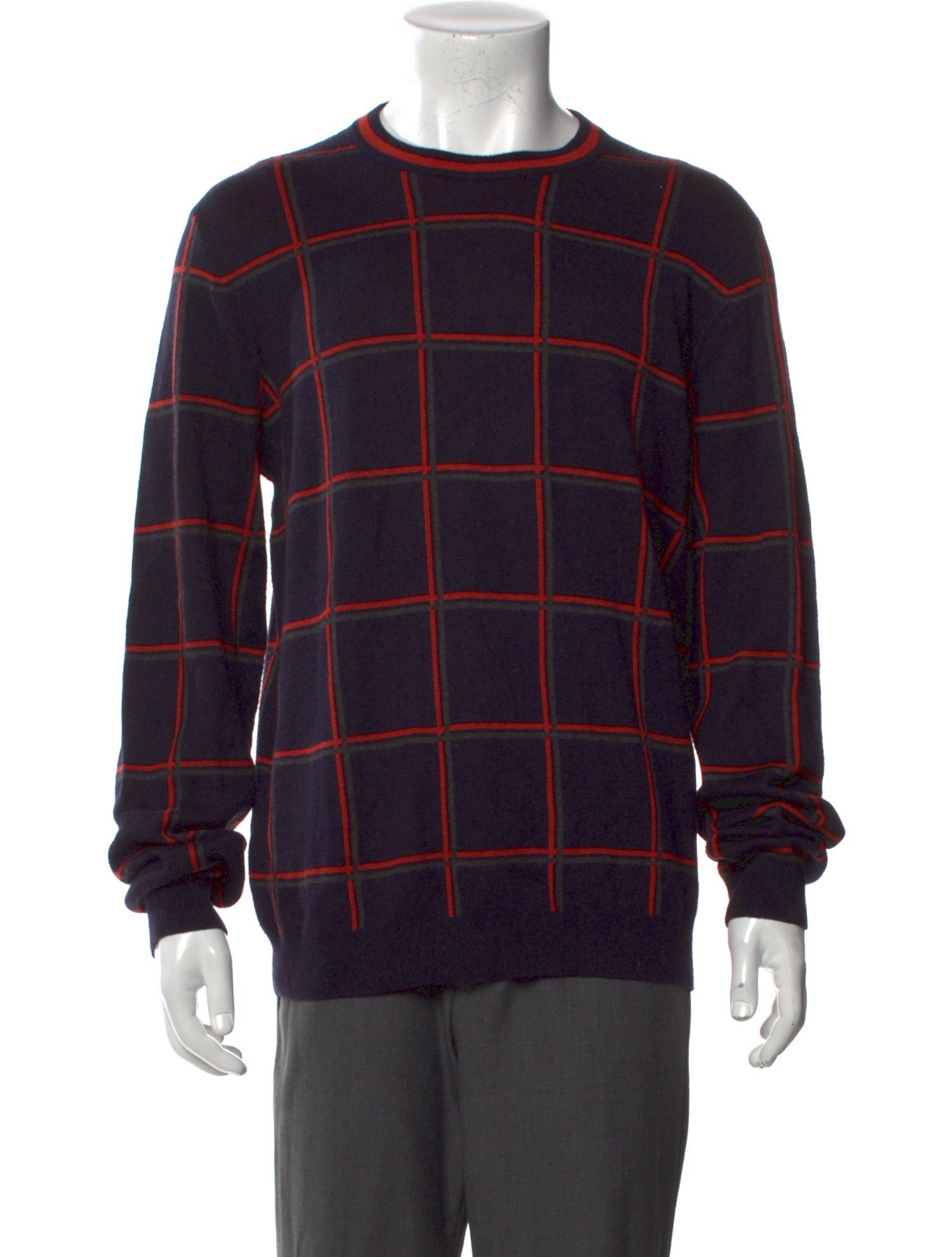 Ted Baker Plaid Print Crew Neck Pullover