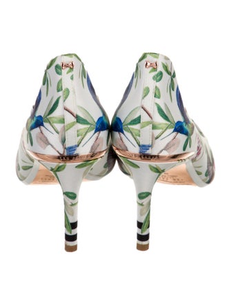 Ted Baker Satin Floral Print Pumps