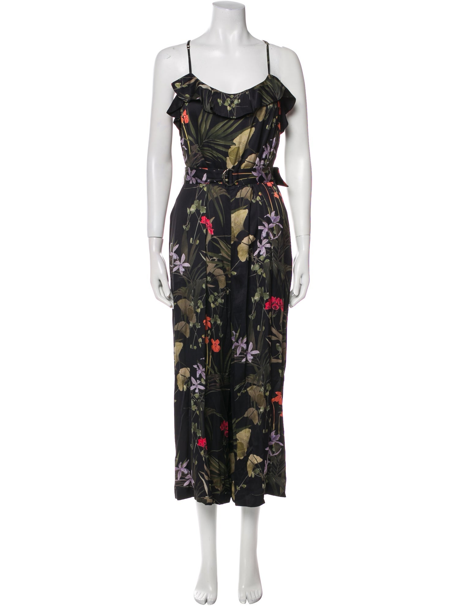Ted Baker Floral Print V-Neck Jumpsuit