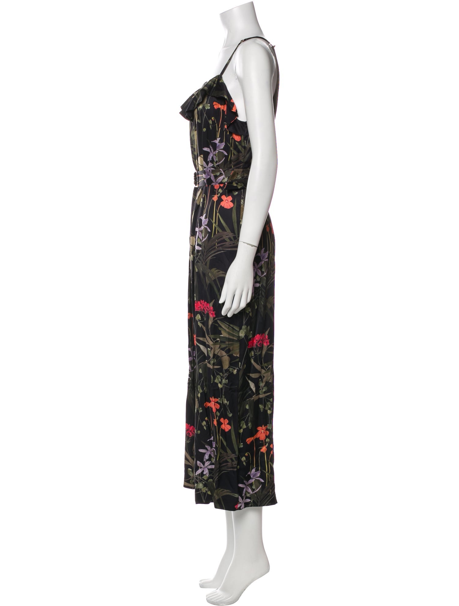 Ted Baker Floral Print V-Neck Jumpsuit