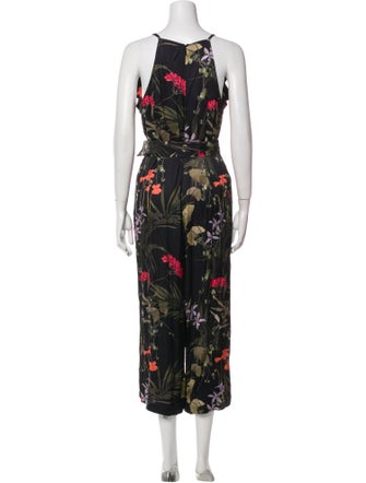 Ted Baker Floral Print V-Neck Jumpsuit