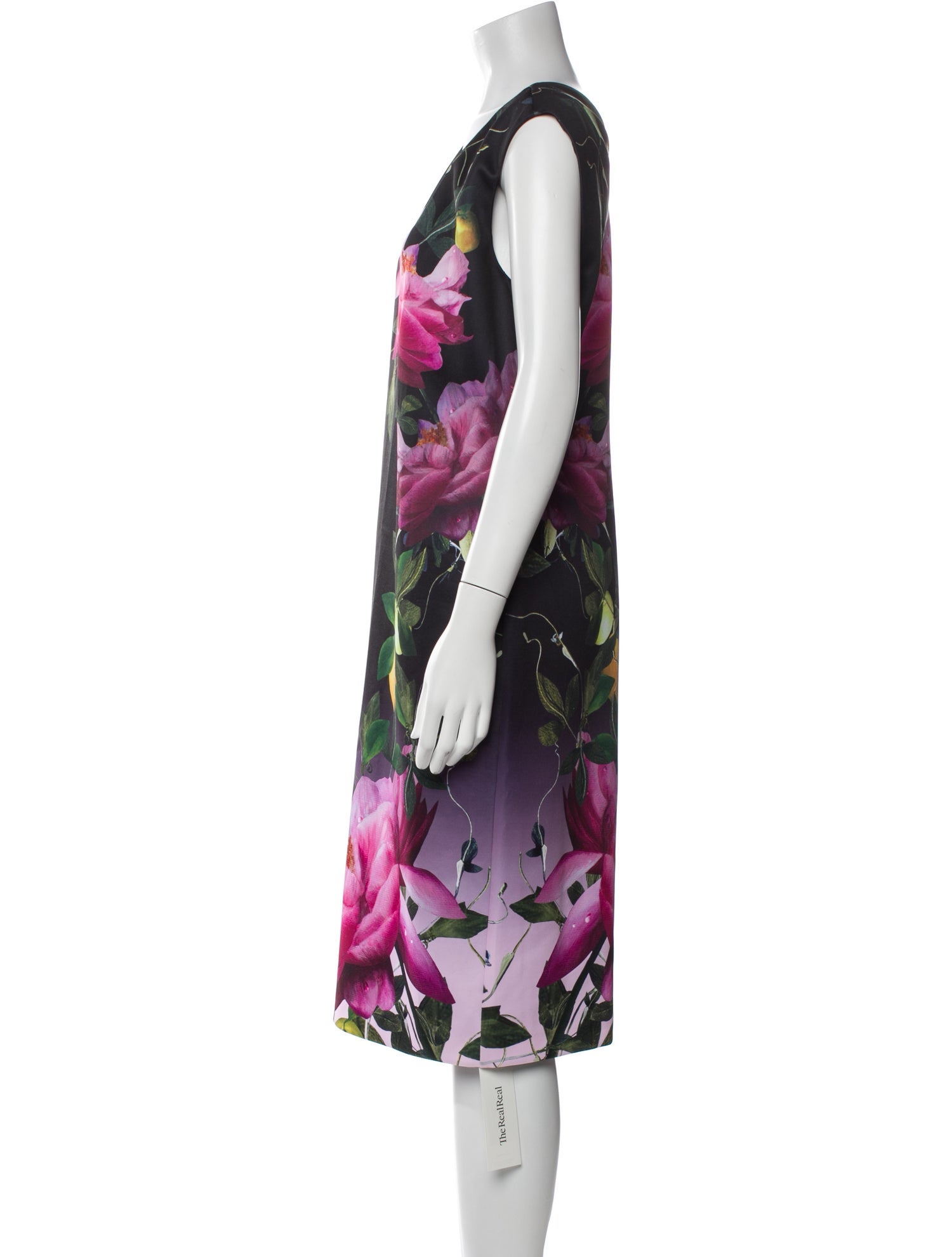 Ted Baker Floral Print Midi Length Dress