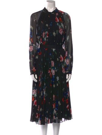 Ted Baker Floral Print Midi Length Dress