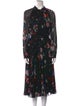 Ted Baker Floral Print Midi Length Dress