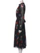 Ted Baker Floral Print Midi Length Dress