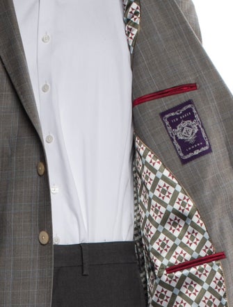 Ted Baker Wool Plaid Print Blazer