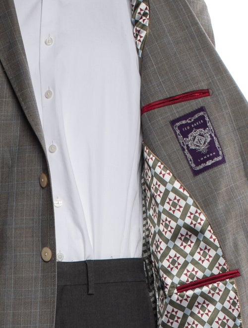 Ted Baker Wool Plaid Print Blazer