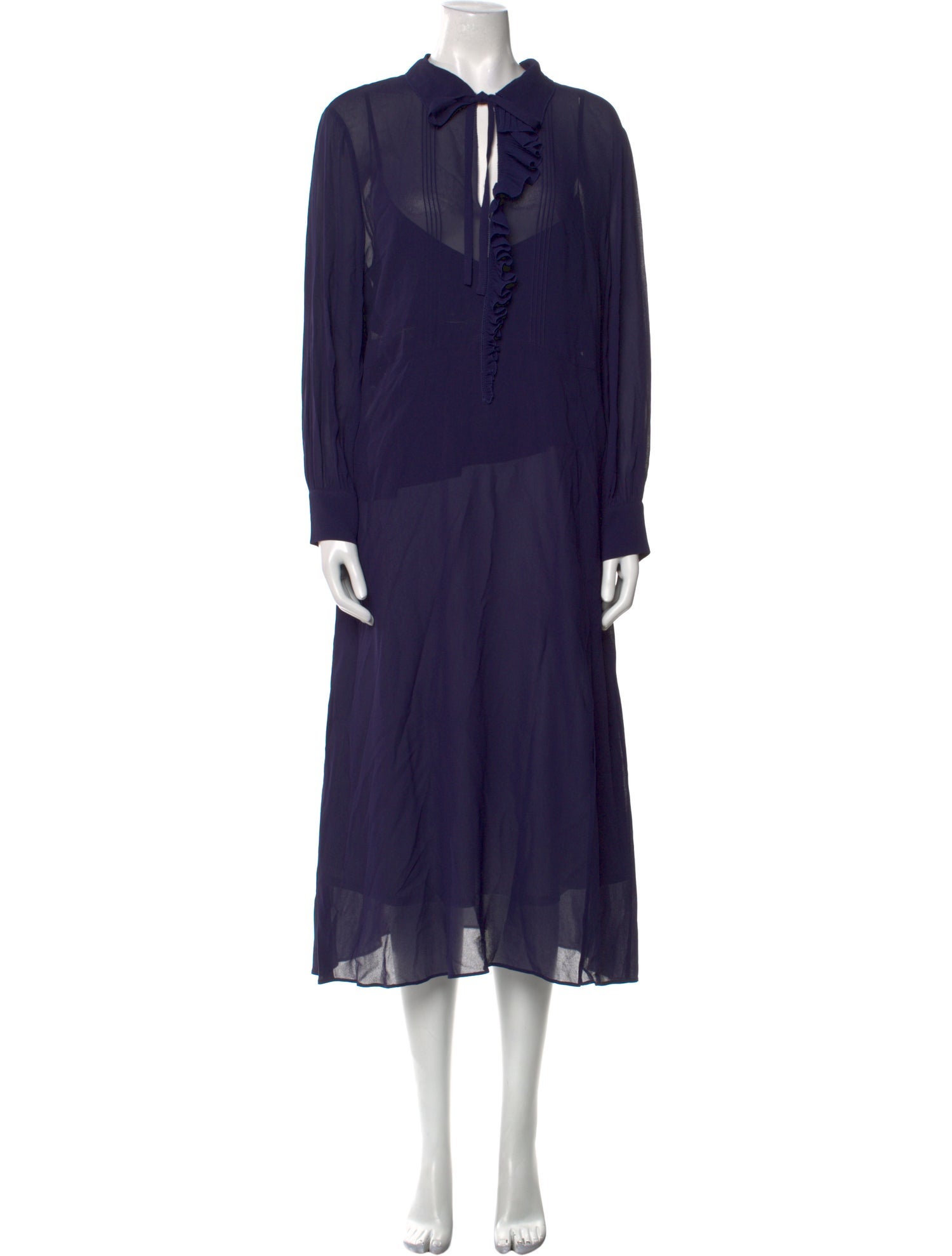 Ted Baker V-Neck Midi Length Dress