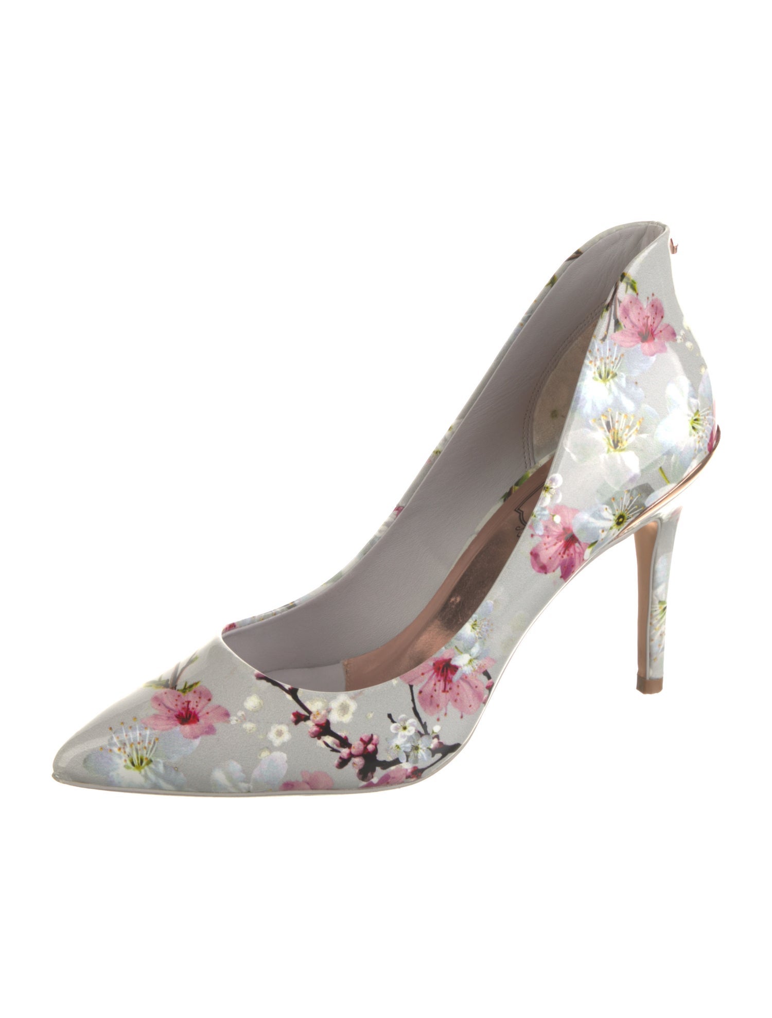 Ted Baker Patent Leather Floral Print Pumps