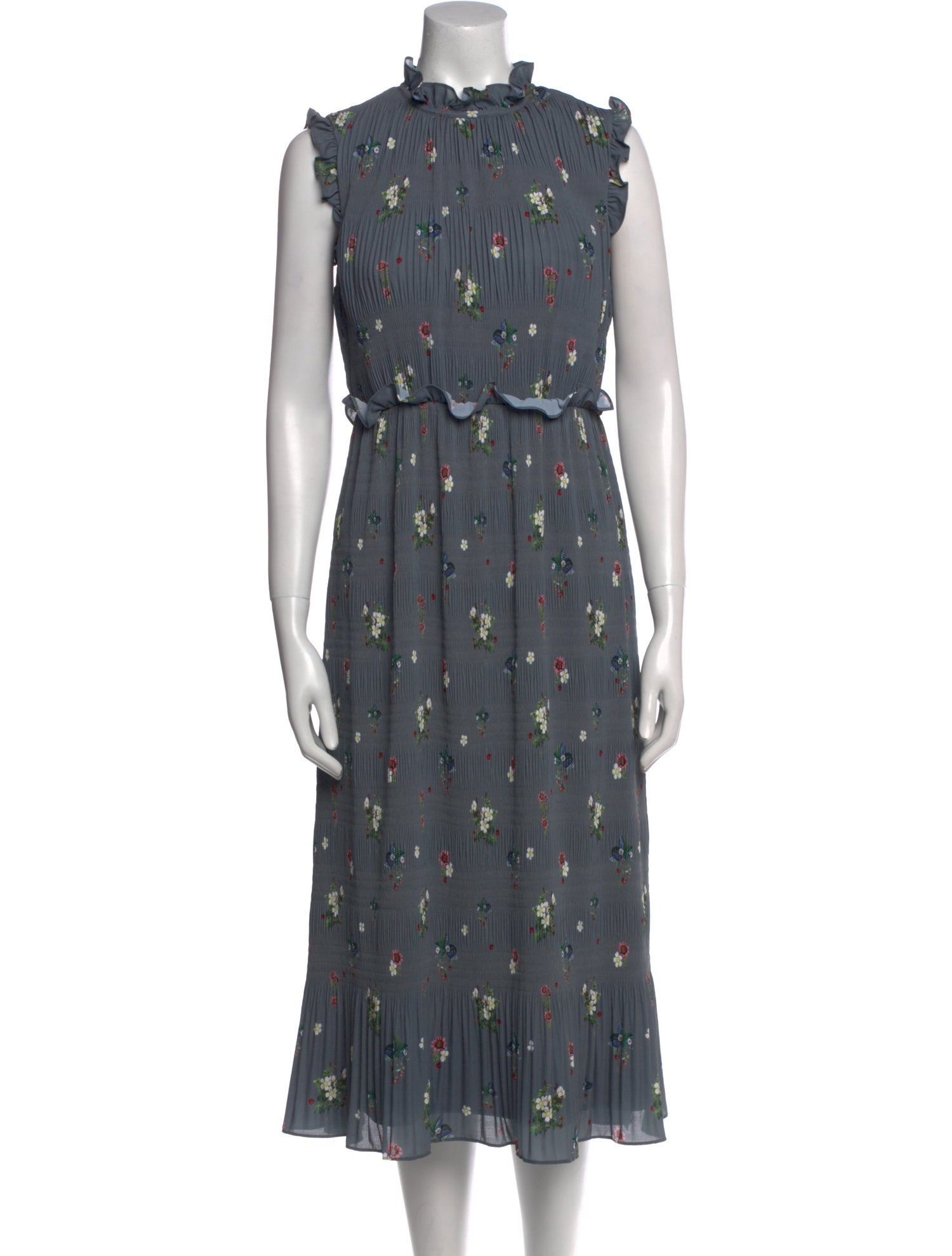 Ted Baker Floral Print Midi Length Dress