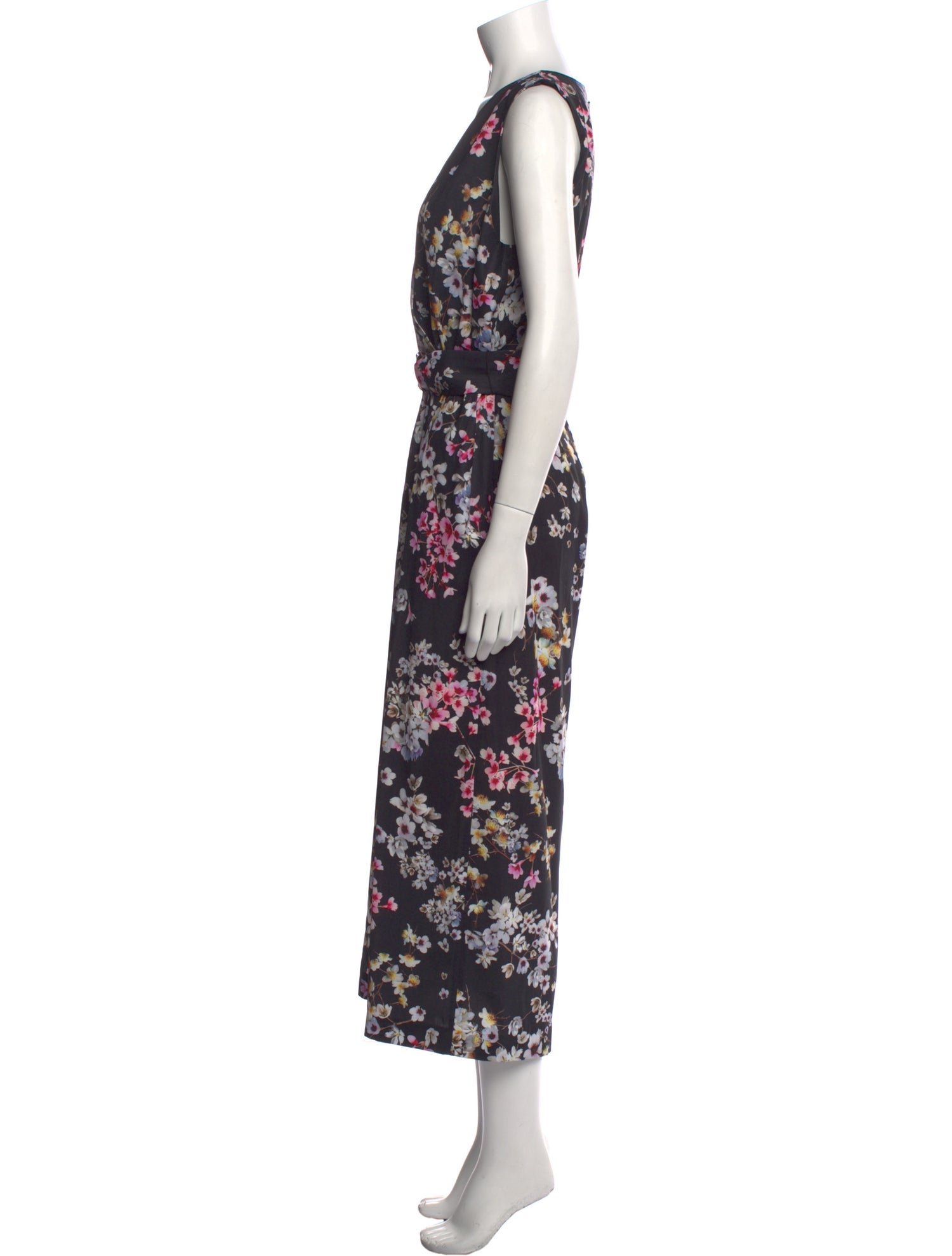 Ted Baker Floral Print Plunge Neckline Jumpsuit