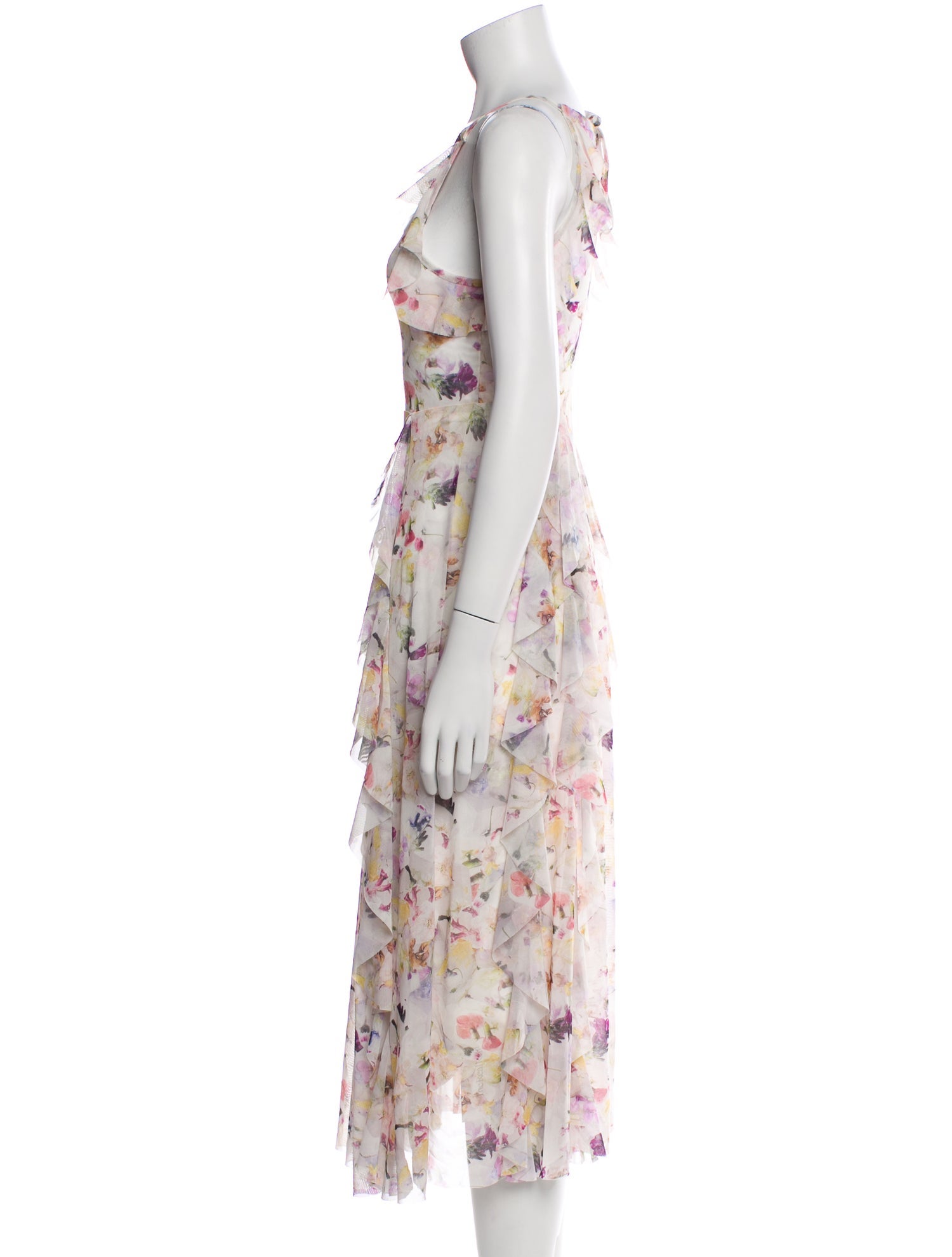 Ted Baker Floral Print Midi Length Dress