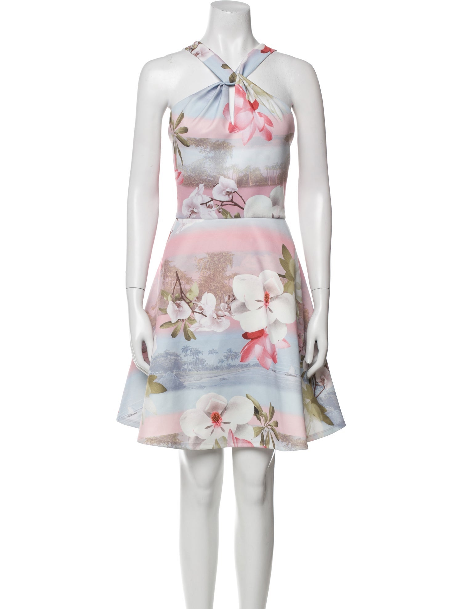 Ted Baker Floral Print Knee-Length Dress w/ Tags