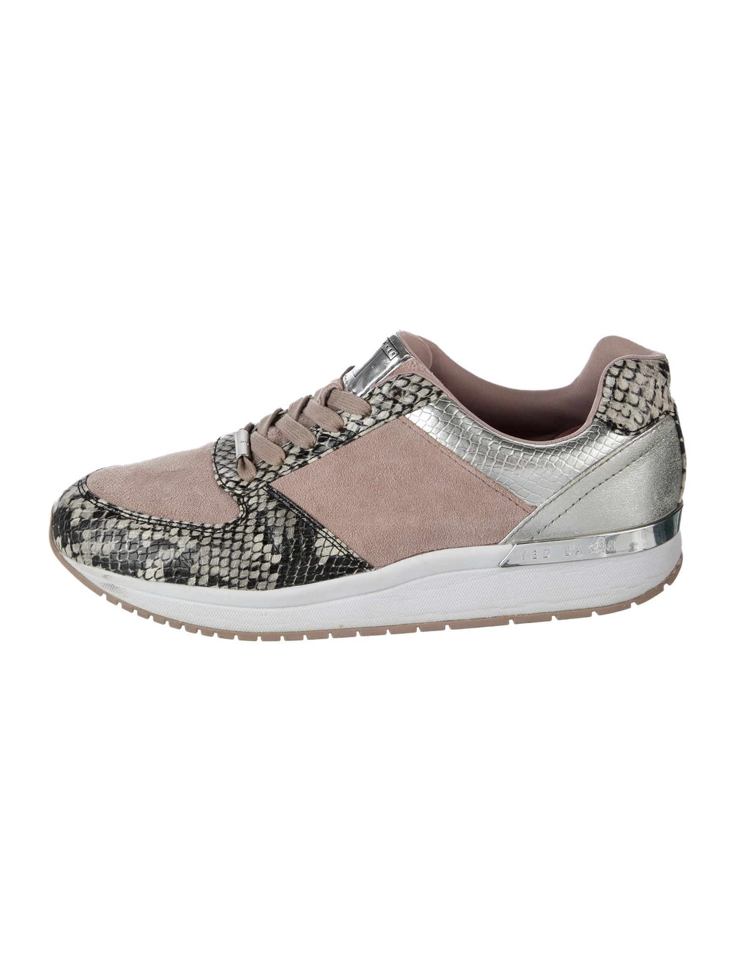 Ted Baker Leather Animal Print Sneakers