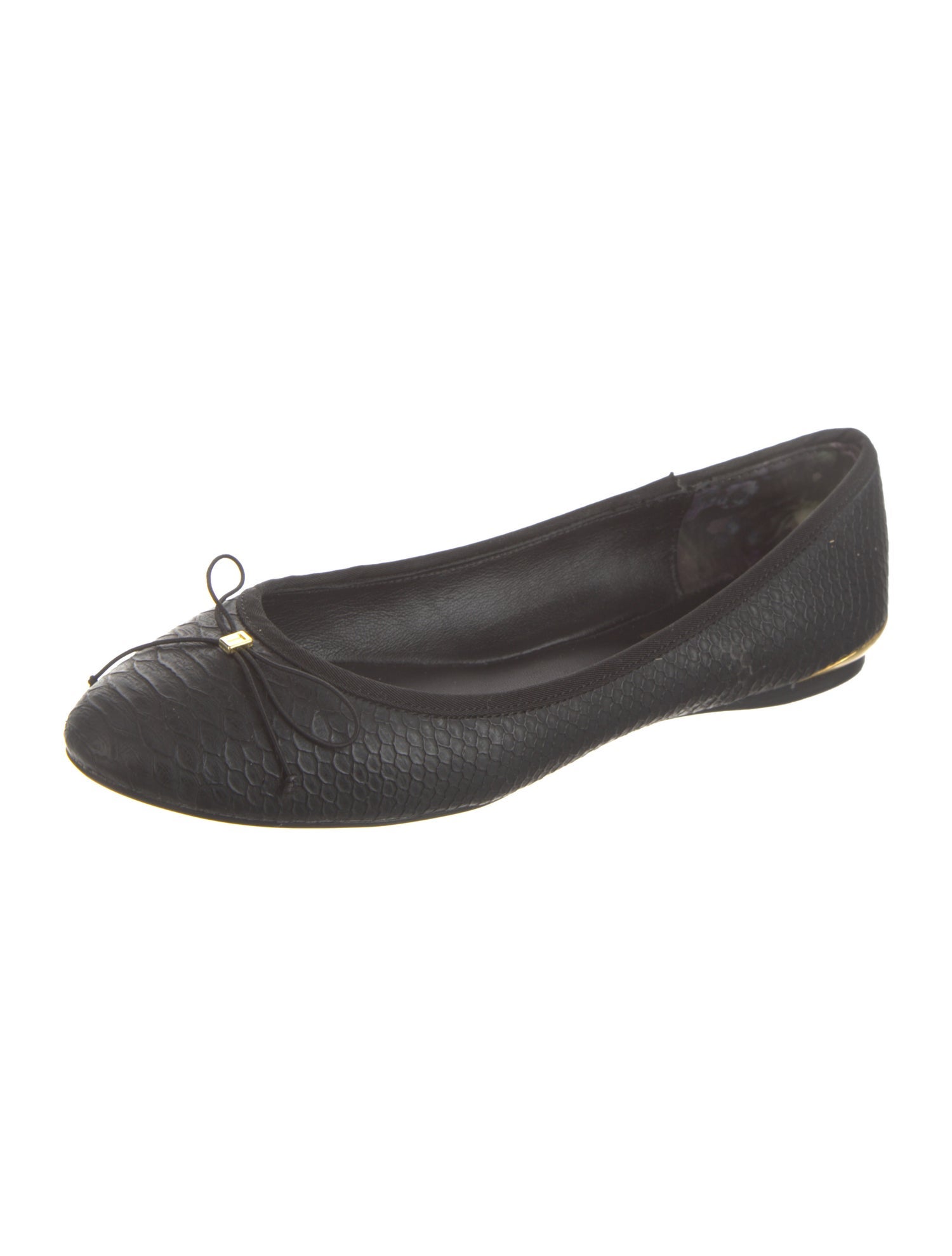 Ted Baker Leather Bow Accents Ballet Flats