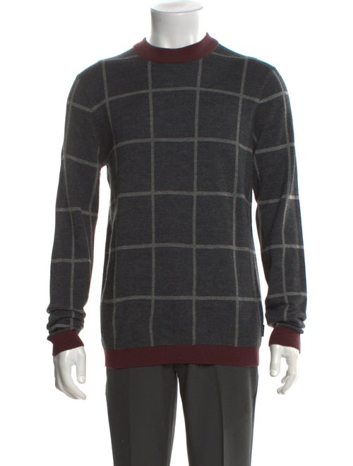Ted Baker Wool Plaid Print Sweatshirt
