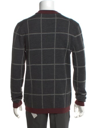 Ted Baker Wool Plaid Print Sweatshirt