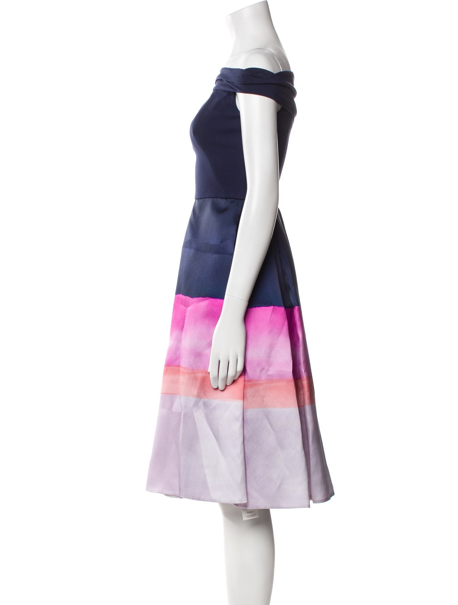 Ted Baker Colorblock Pattern Midi Length Dress