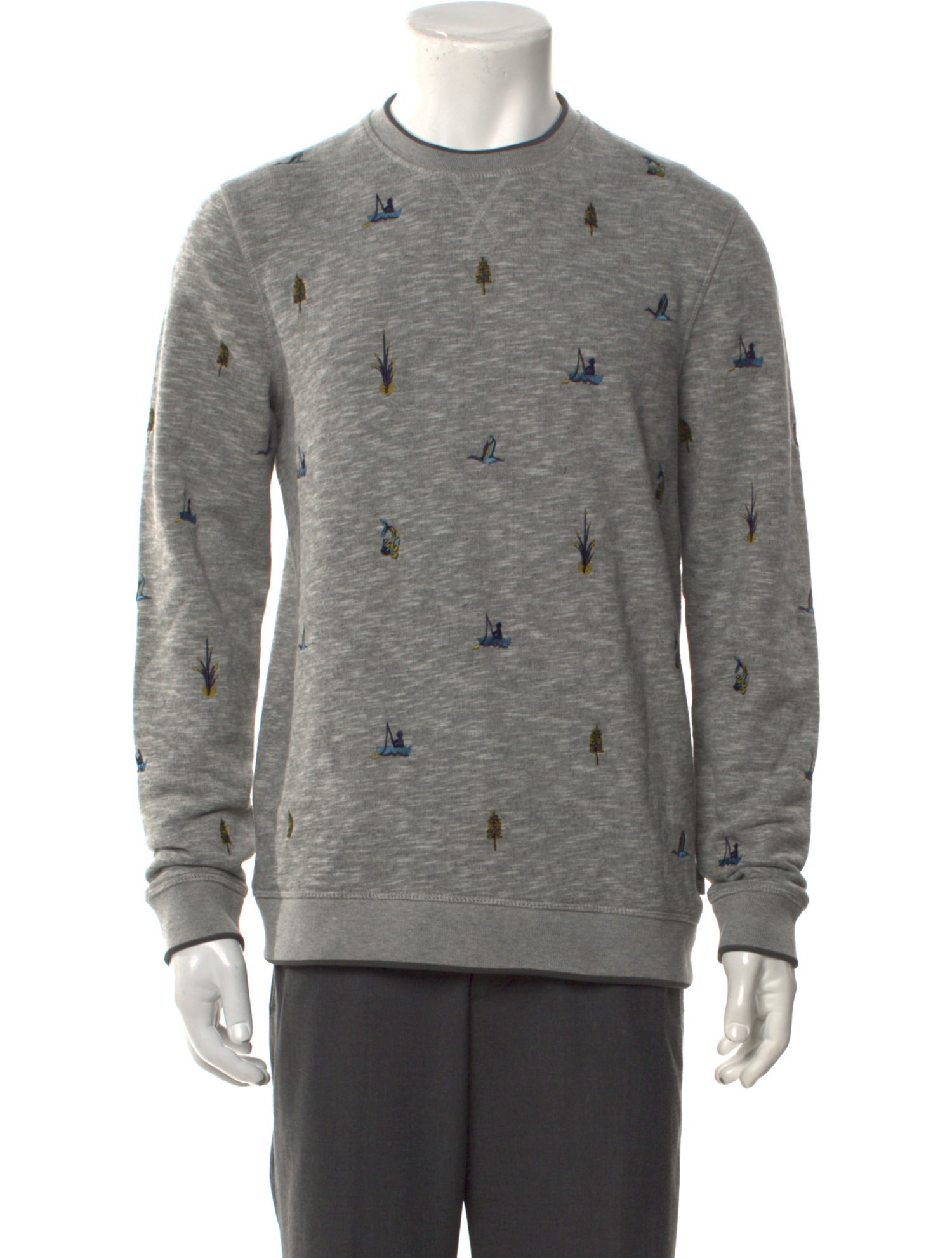 Ted Baker Printed Crew Neck Cardigan w/ Tags