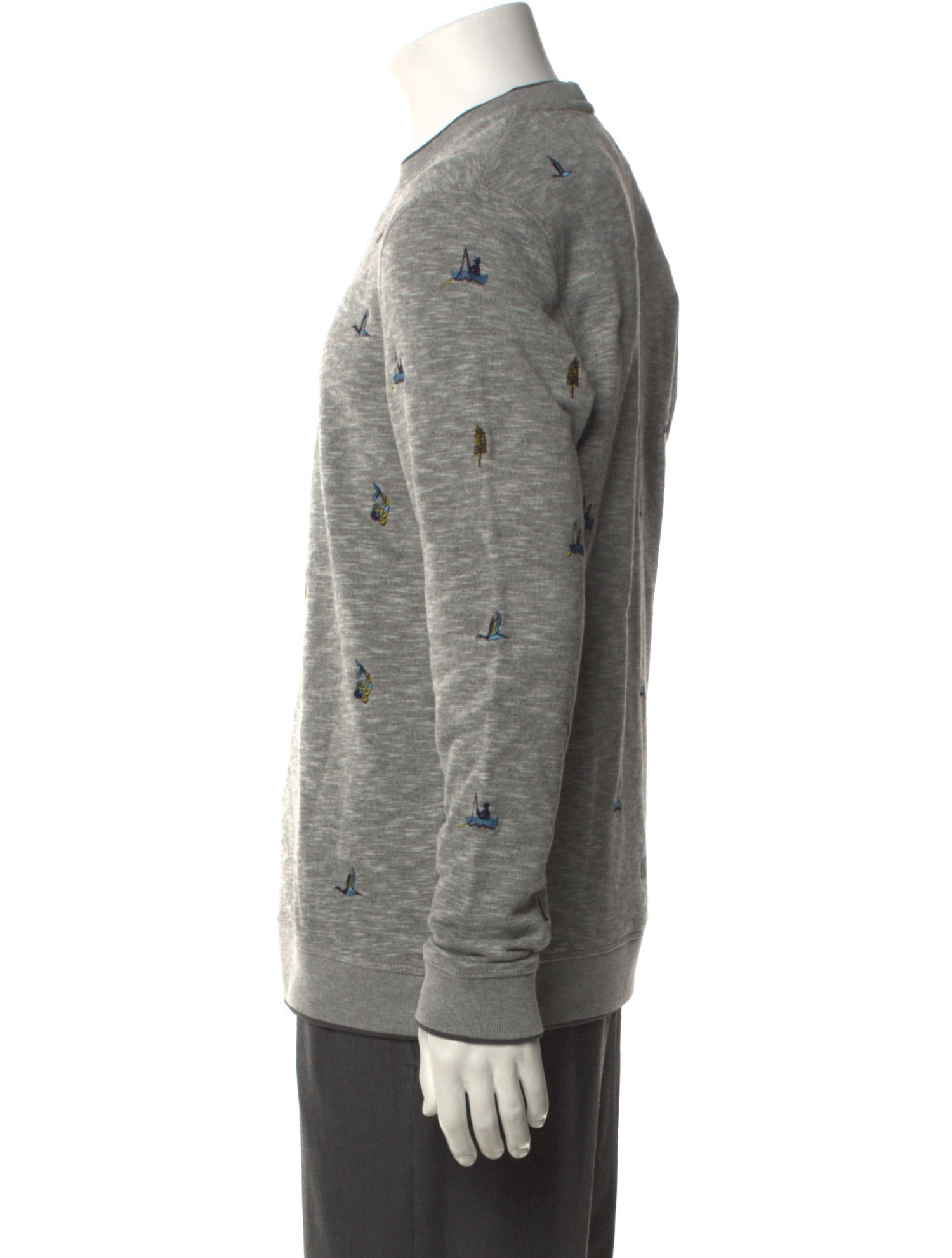 Ted Baker Printed Crew Neck Cardigan w/ Tags