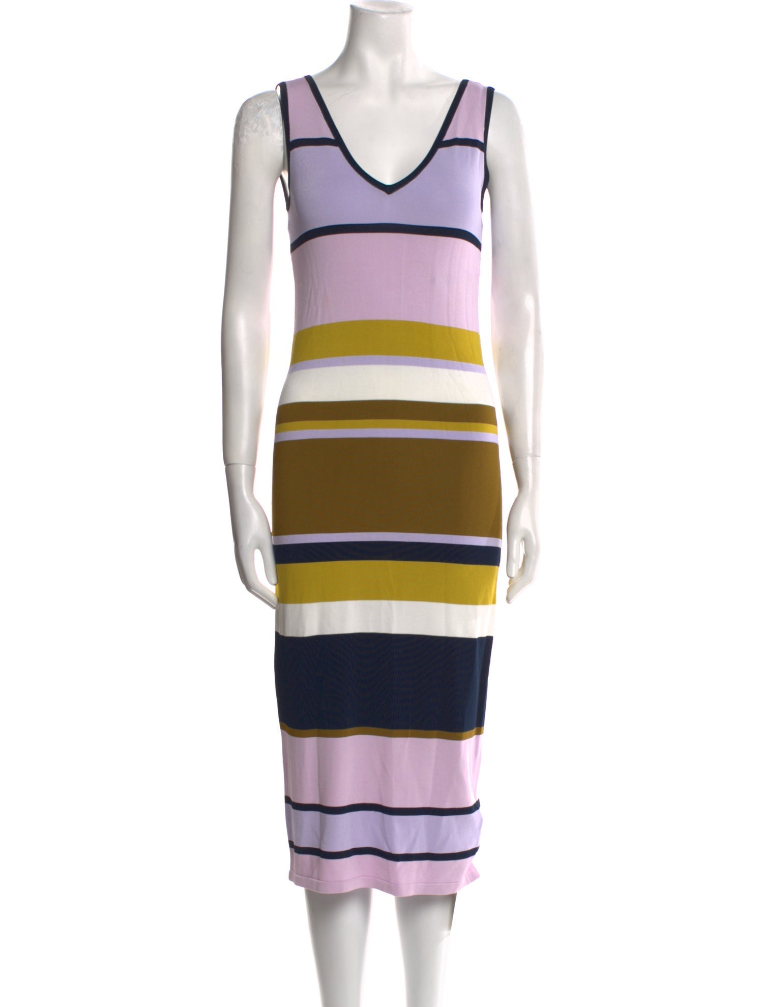 Striped Midi Length Dress