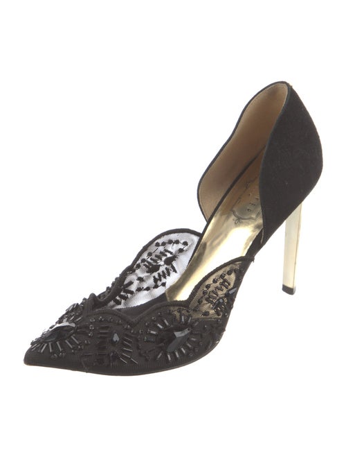 Ted Baker Mesh Crystal Embellishments D'Orsay Pumps