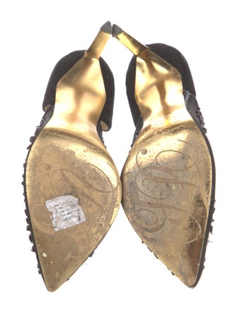 Ted Baker Mesh Crystal Embellishments D'Orsay Pumps
