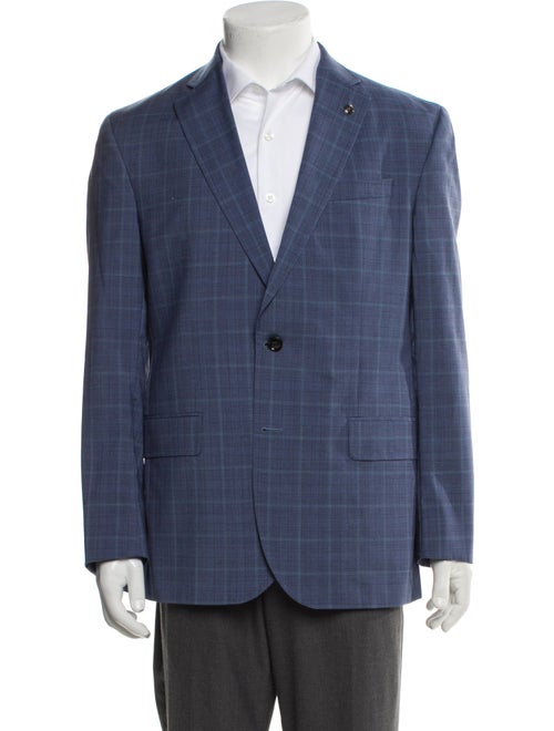 Ted Baker Wool Plaid Print Blazer