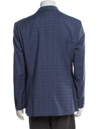Ted Baker Wool Plaid Print Blazer