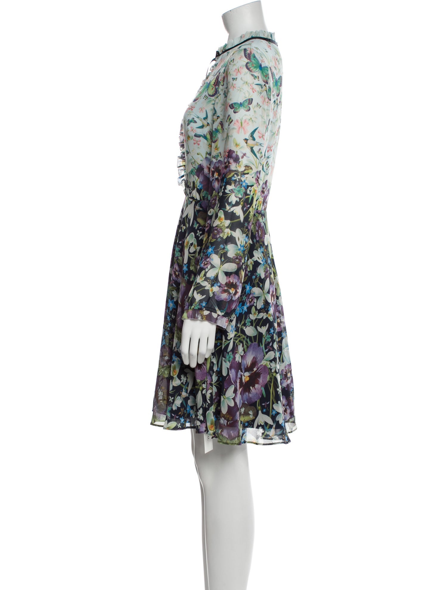 Ted Baker Floral Print Knee-Length Dress