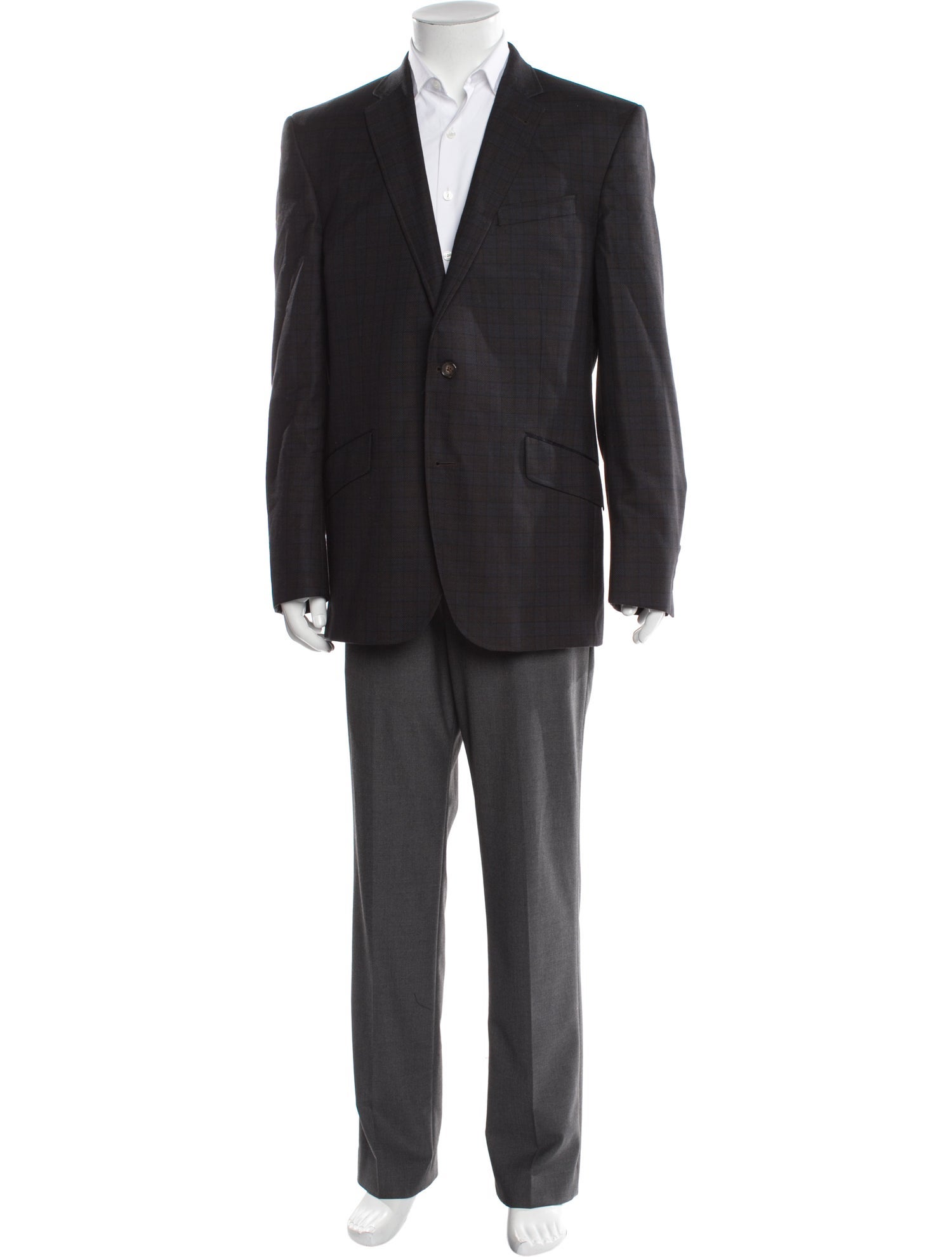 Ted Baker Wool Plaid Print Suit