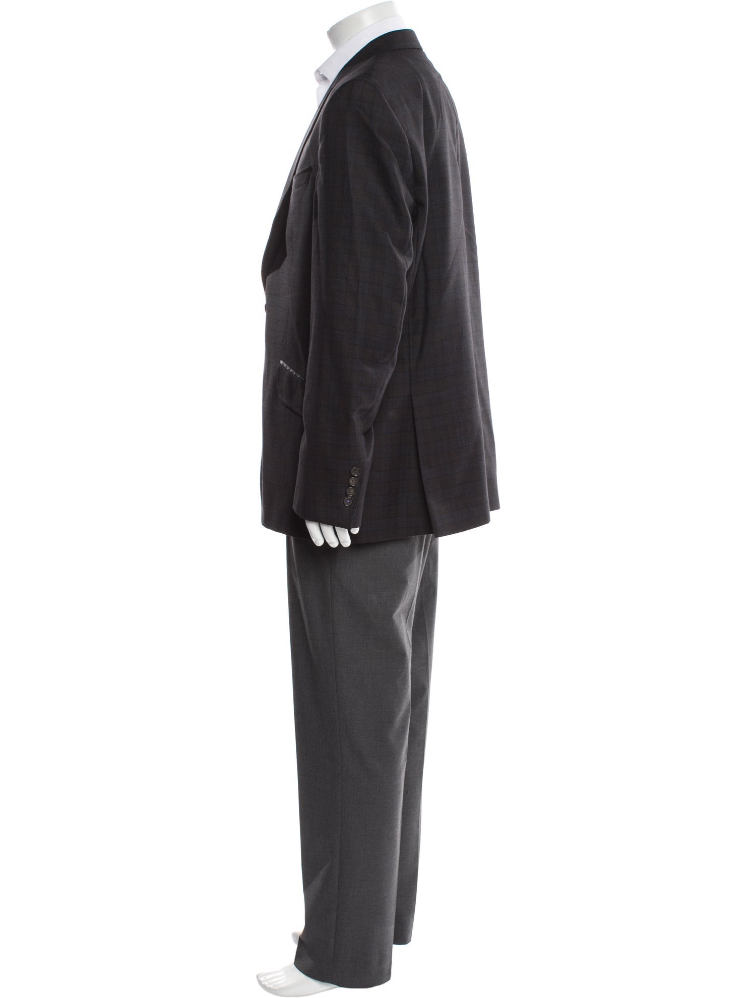 Ted Baker Wool Plaid Print Suit