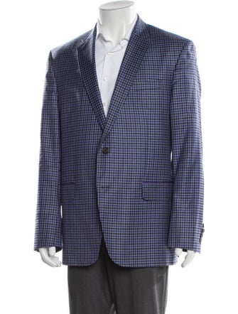 Ted Baker Wool Plaid Print Blazer